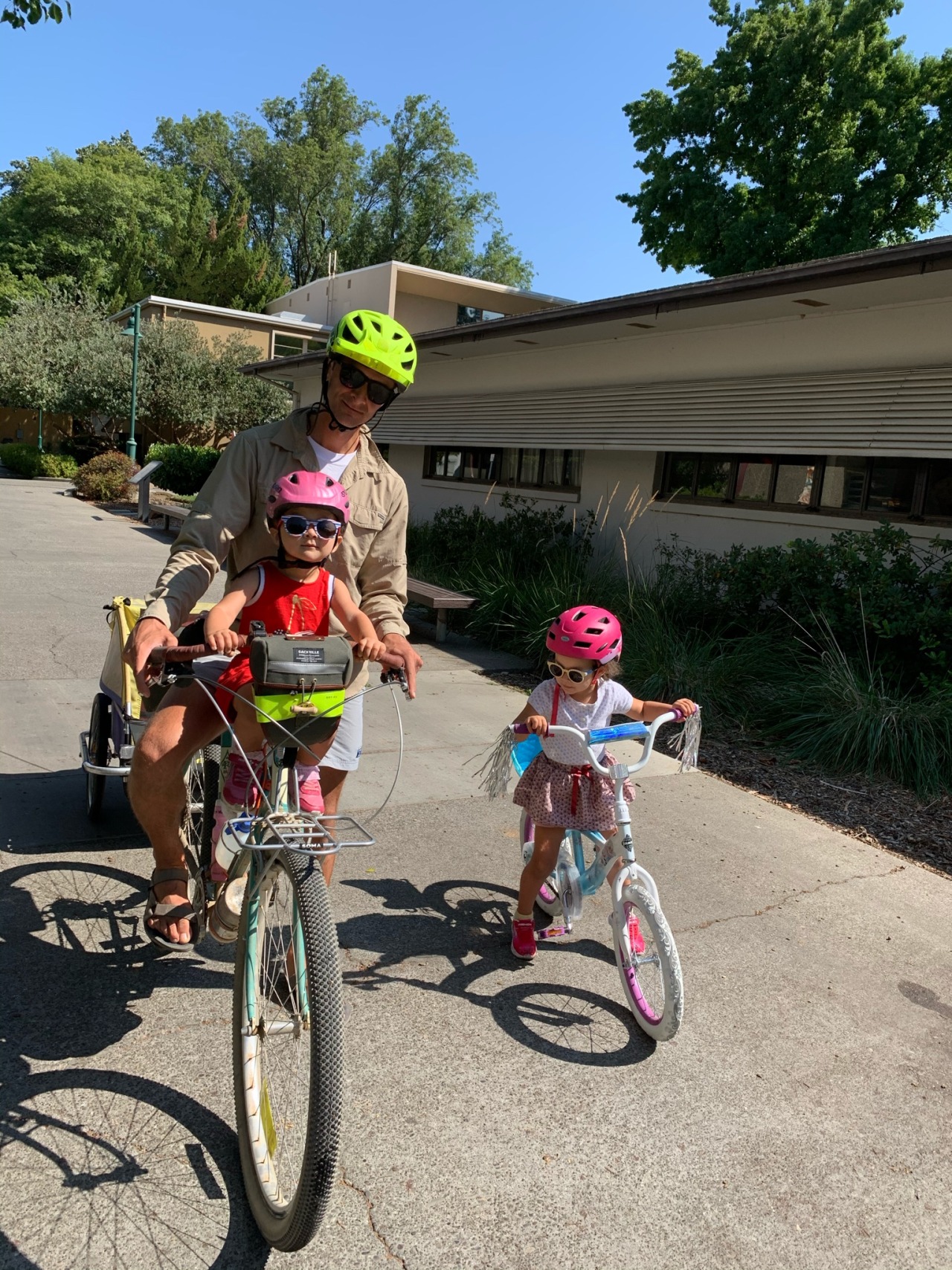 biking with family