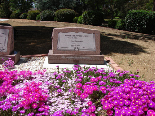 Bob's gravestone, all ready for him</i>