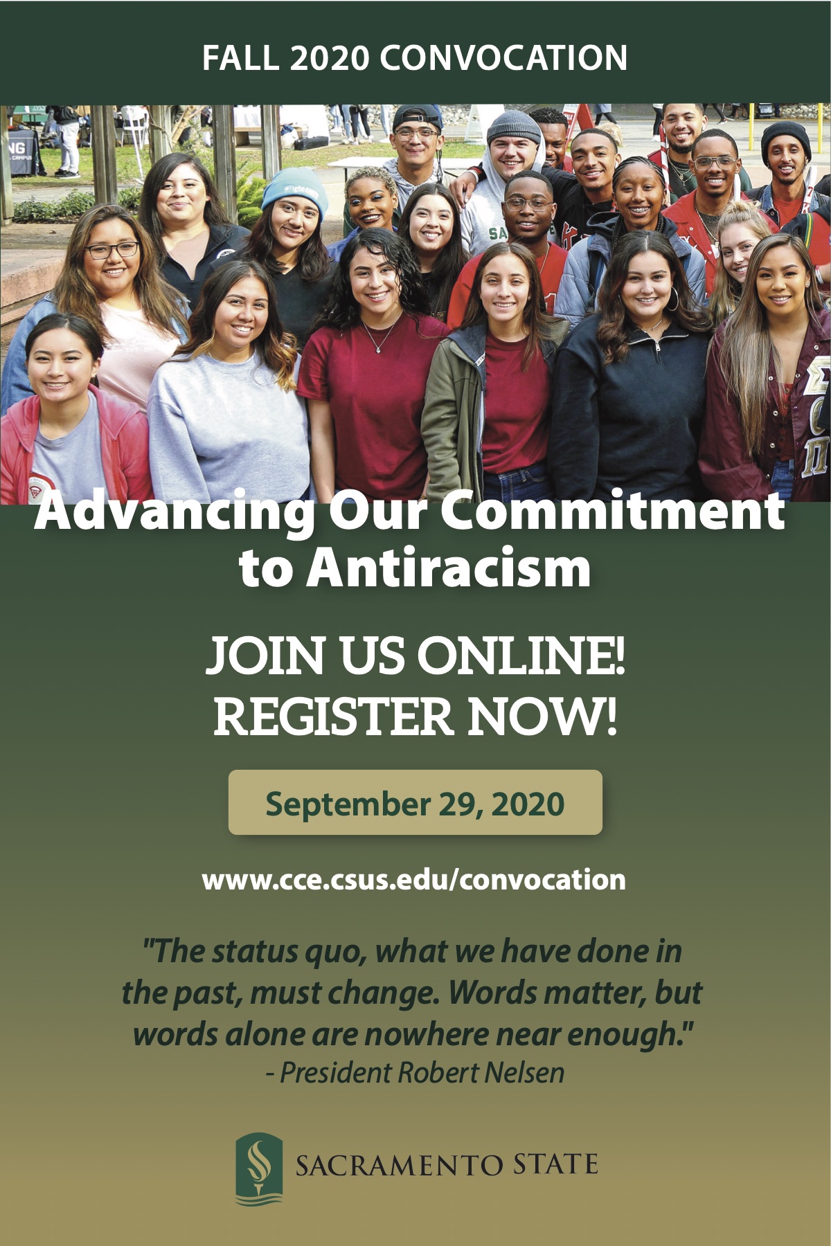 Fall 2020 Convocation flyer