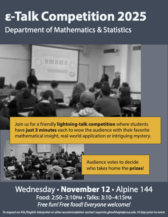 Epsilon Talk Competition flyer
