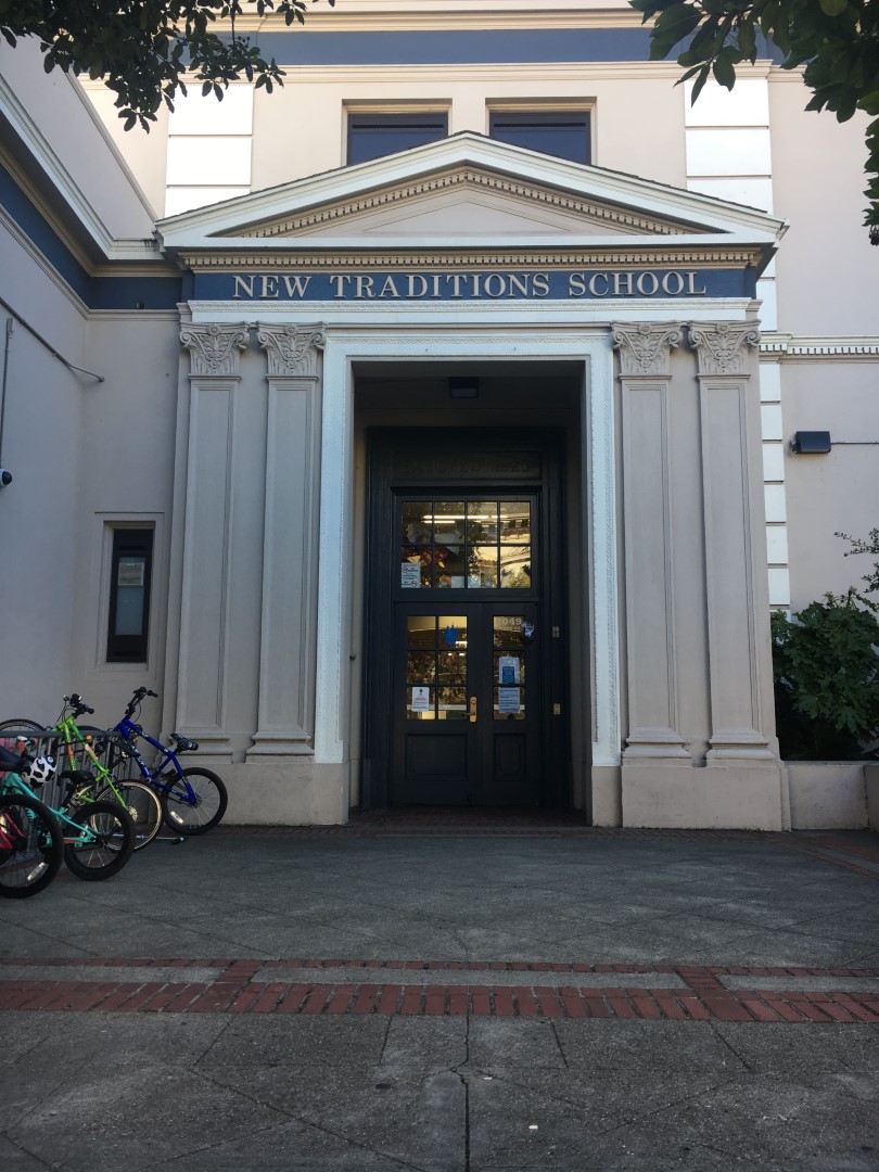 Entrance for the New Traditions Elementary School